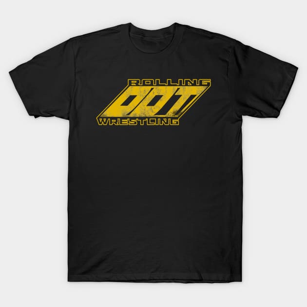 Rolling DDT Wrestling Logo (Yellow) T-Shirt by Broaxium